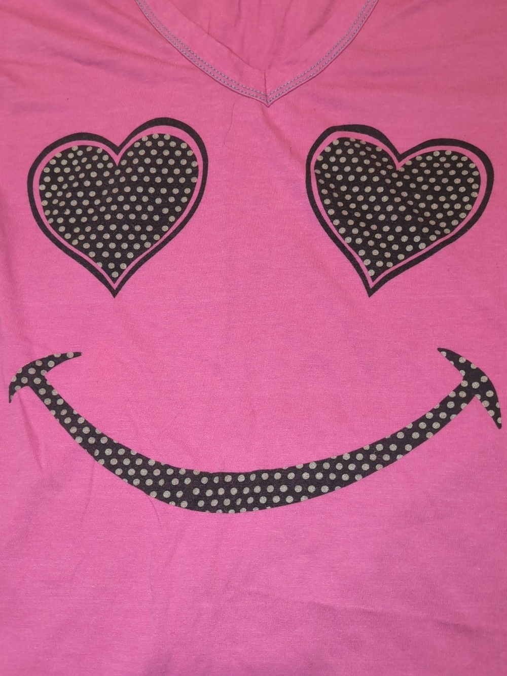Joe Boxer Pink Heart-Eyes Smile Pajama Top